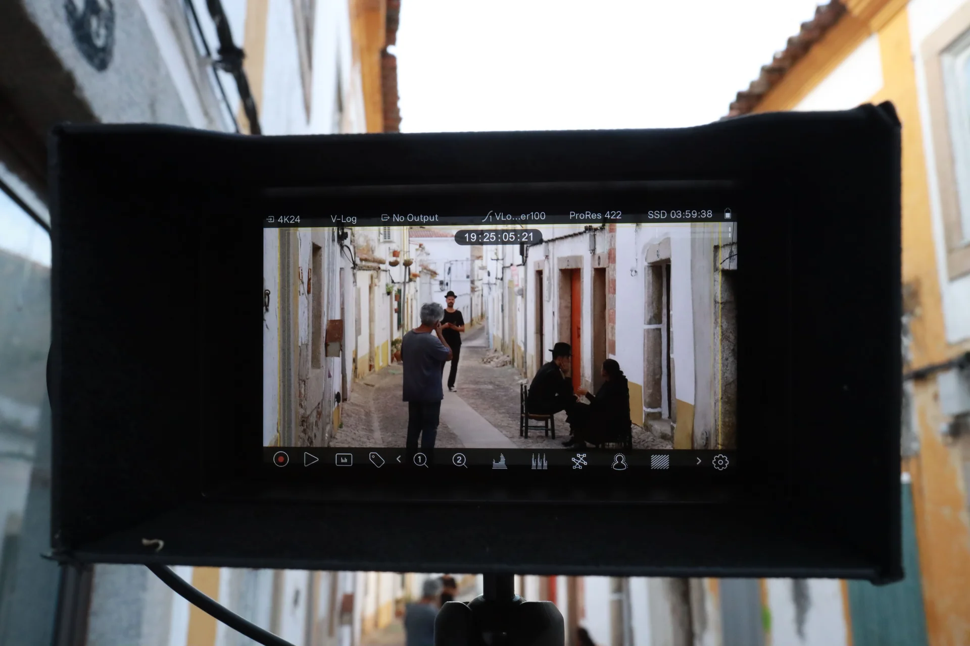 Fotografia de bastidores de produção cinematográfica em Portugal